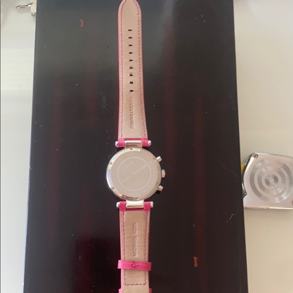 Pink Genuine Leather Michael Kors Watch